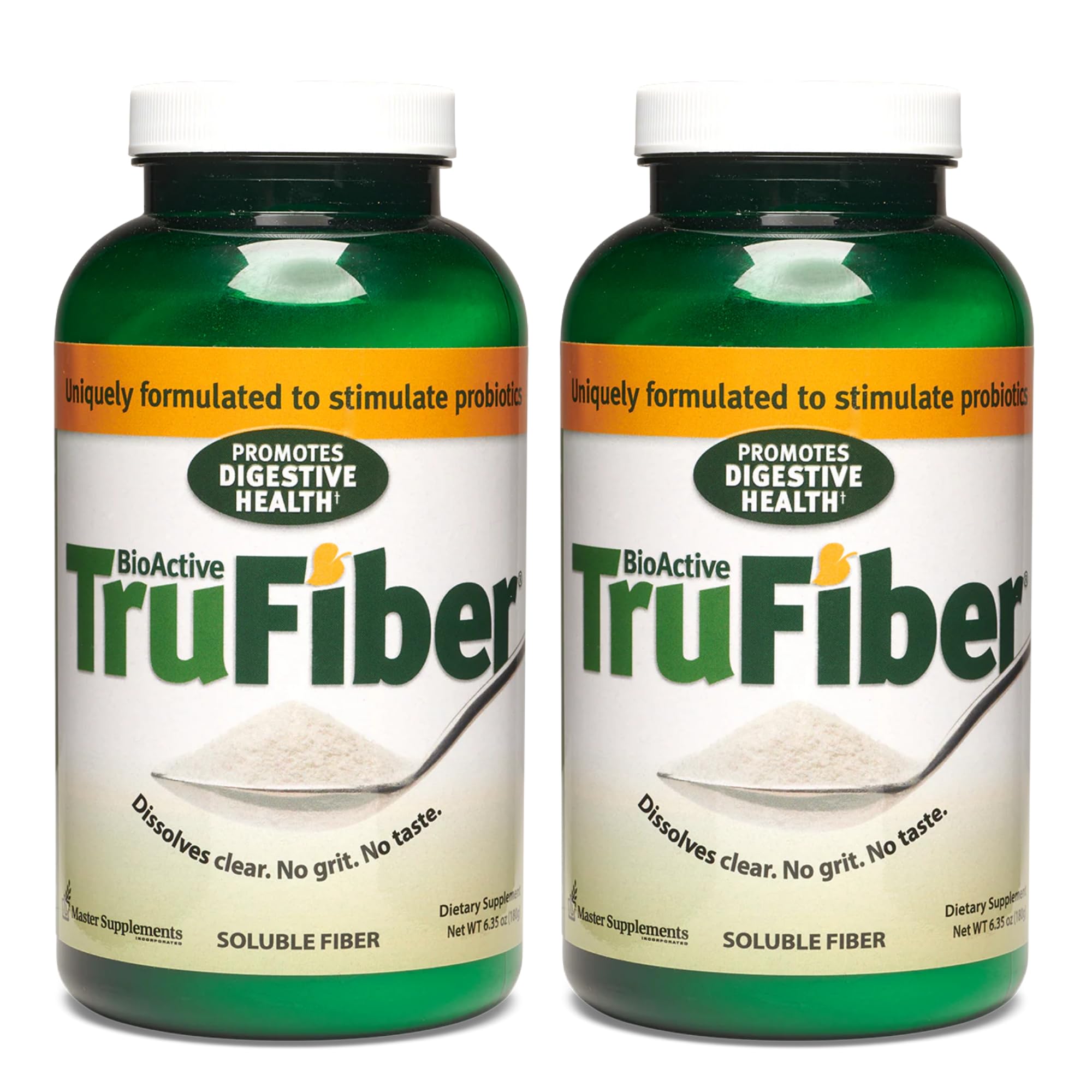 Master Supplements TruFiber - 6.35 oz, Pack of 2 - Prebiotic Fiber to Help Boost Probiotic Growth - Supports Digestive Health