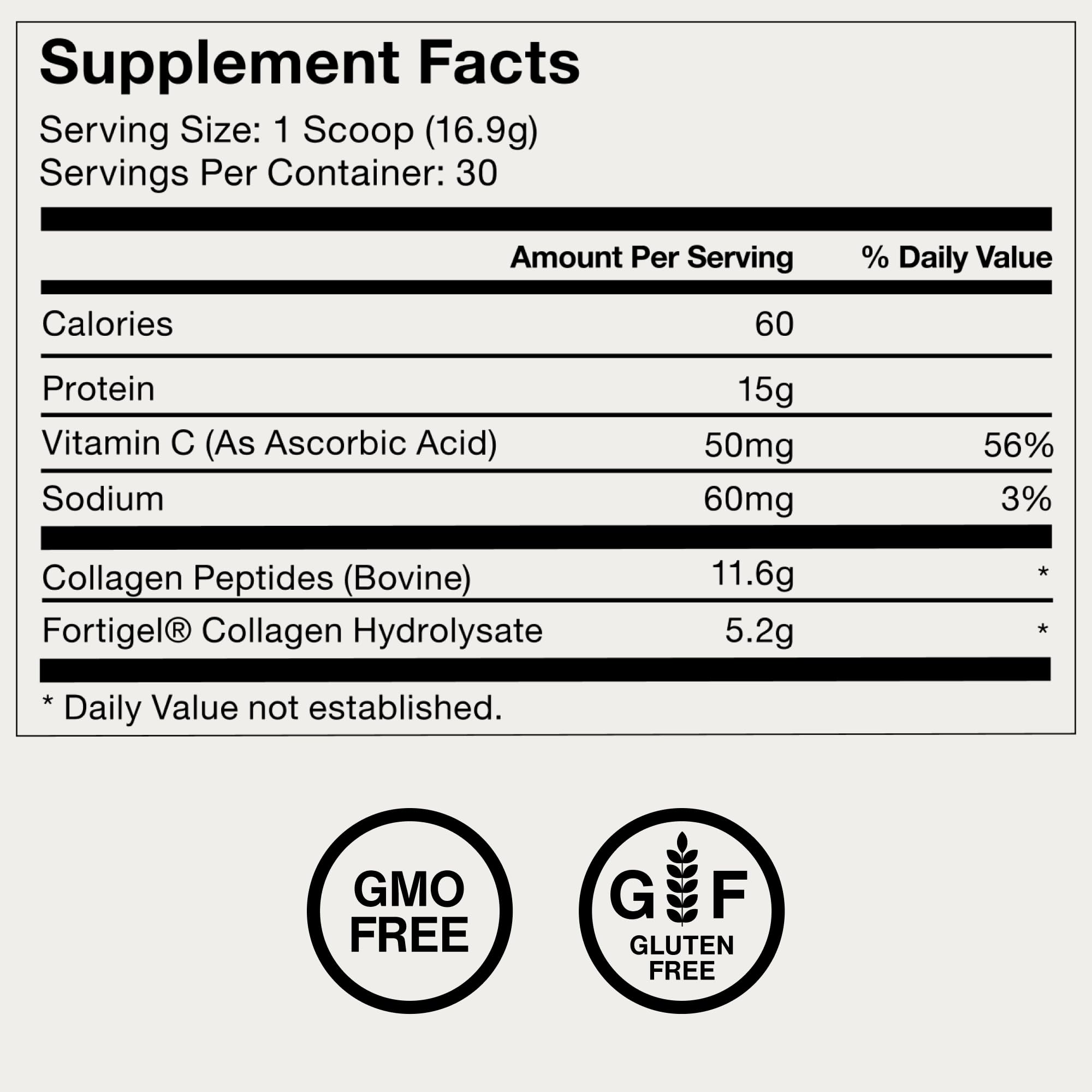 Momentous Grass-Fed Collagen Peptides Powder - Collagen Protein Powder with Fortigel & Vitamin C for Hair, Skin, Nails, & Joint Health Support
