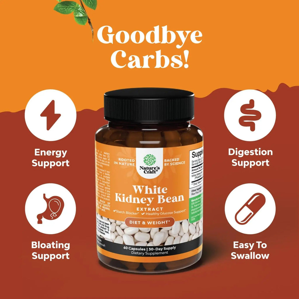 Natural White Kidney Bean Extract - White Kidney Bean Energy Booster AMPK Activator Natures Craft Au supplements