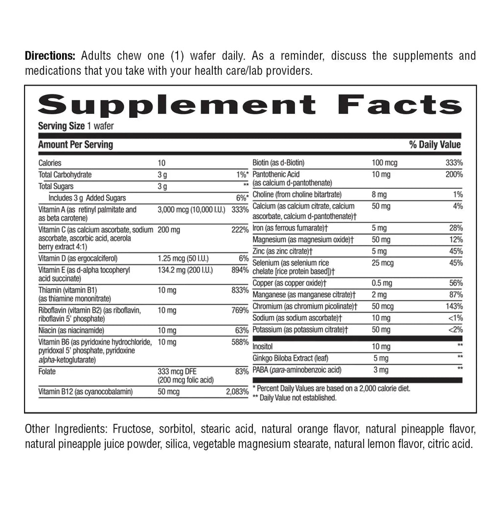 Country Life Adult Chewable Multivitamin with Coenzyme B-Vitamins, Antioxidants, Minerals, Pineapple-Orange Flavor Country Life Au supplements