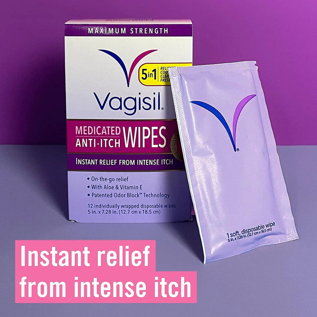 Vagisil Anti-Itch Feminine Hygiene Care Multipack for Women, 12 Medicated Intimate Wipes Vagisil Au supplements