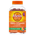 Metamucil Fiber Gummies for Adults with Vitamins C, D, B12 for Metabolism, No Sugar Added Citrus Berry Flavor, 5g Plant Based Prebiotic