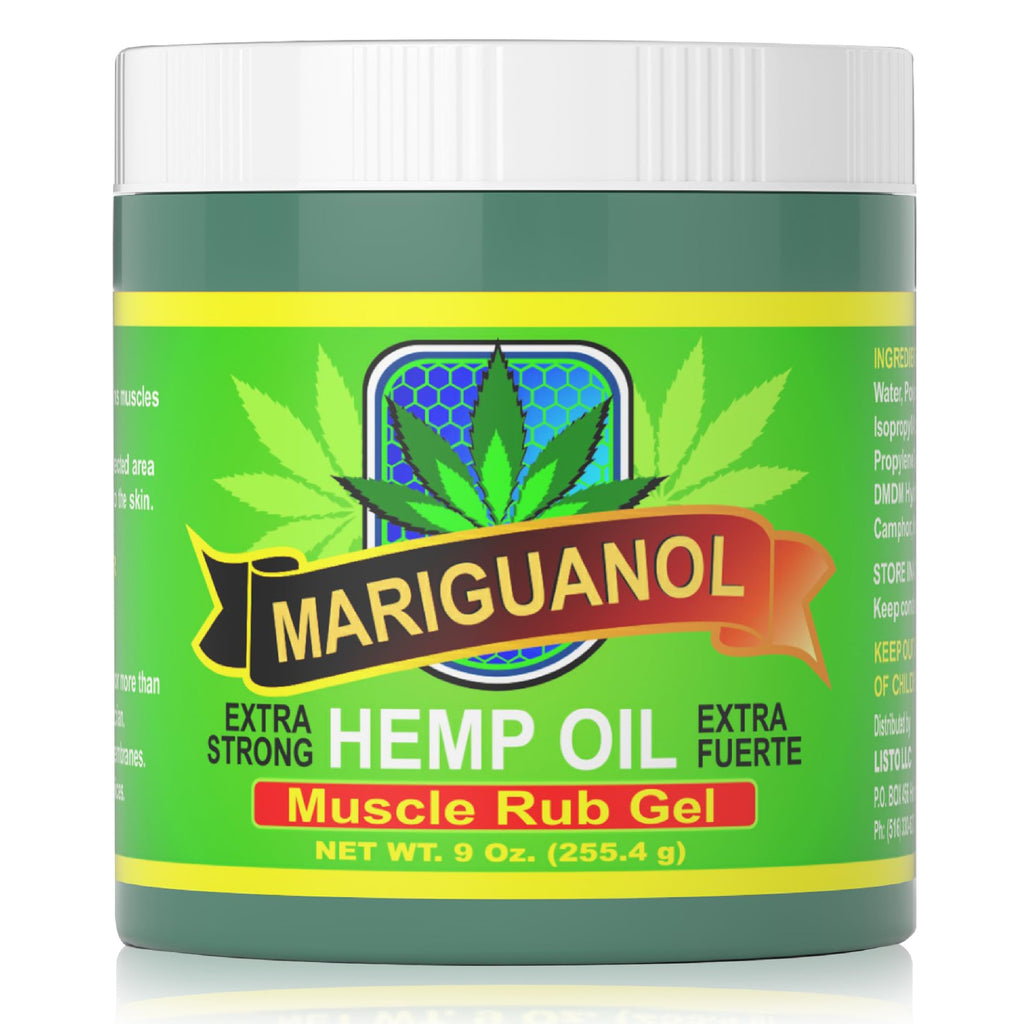 MARIGUANOL Extra Strong Muscle Rub Gel with Hemp Oil, Menthol & Camphor – Cooling, Fast-Absorbing Topical Gel for Post-Workout Active Lifestyles – Net Wt. (9 Ounce) MARIGUANOL Au supplements