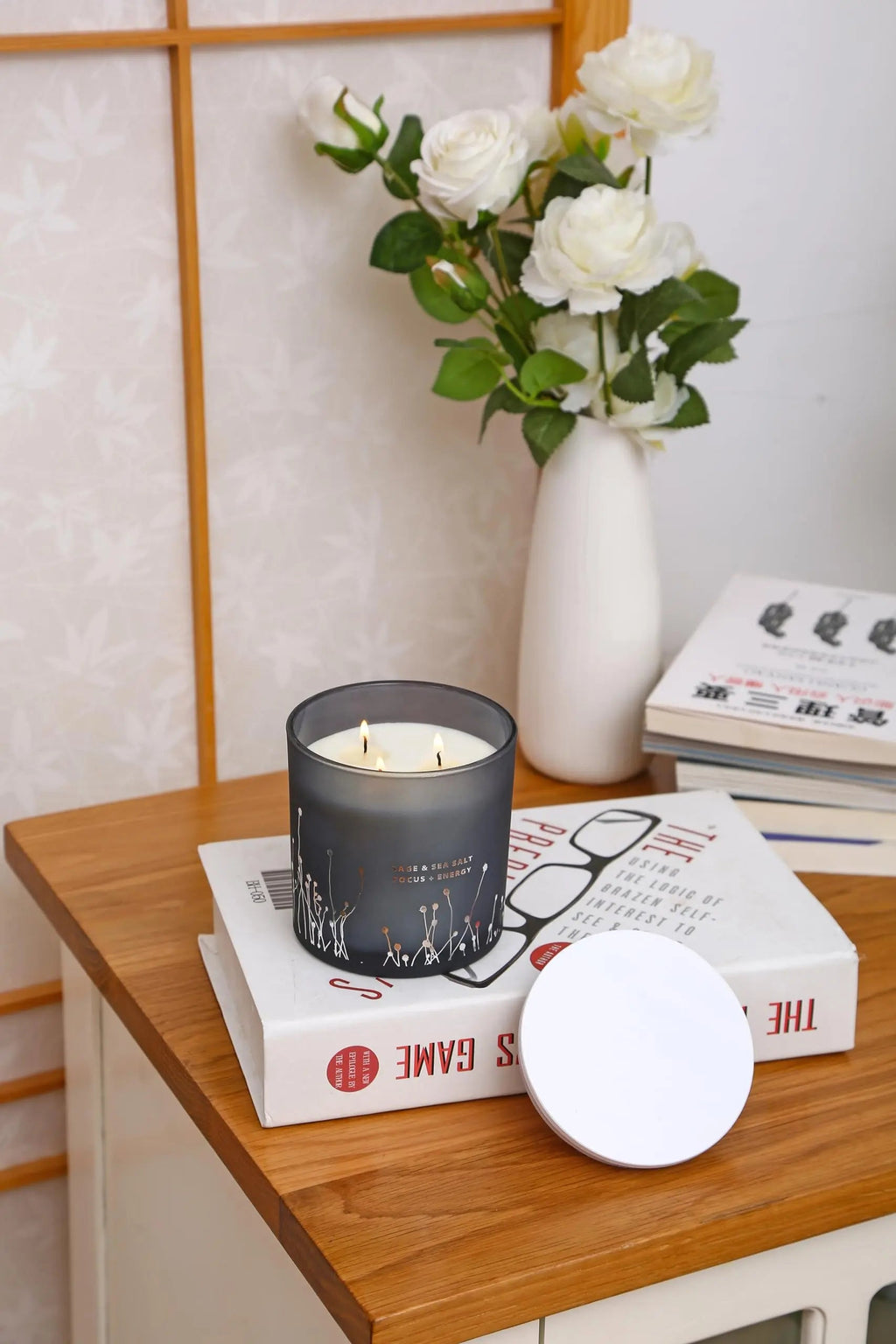 White Sage Sea Salt 3 Wick Candle 14.5 oz | Sage Candles for Cleansing House | Large Soy Candles GIFTAWAY Au supplements