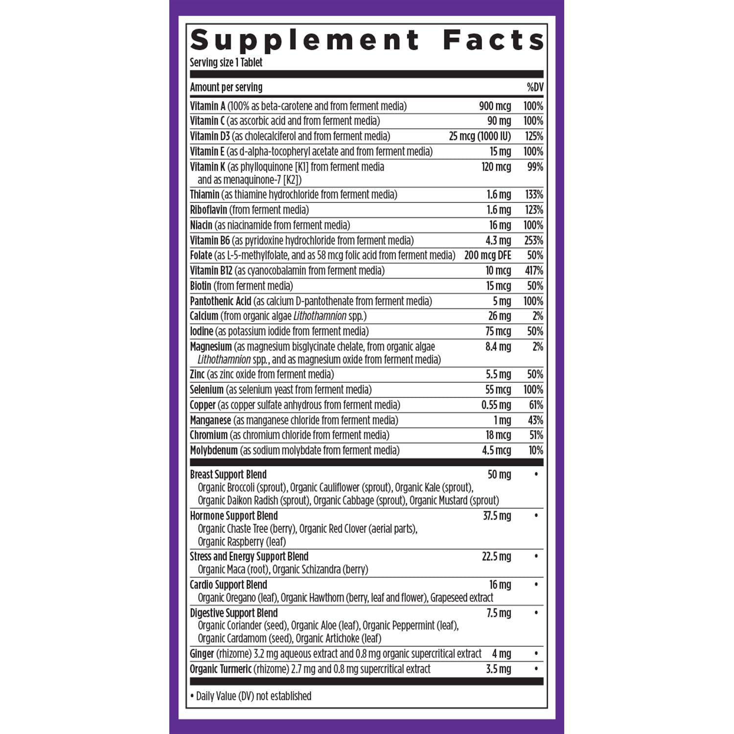 New Chapter Women’s Multivitamin 40+, extra B6 & B12, Biotin for Hair Growth, D3, Vit C, Zinc for Immune & Stress Support, Gentle on an Empty Stomach