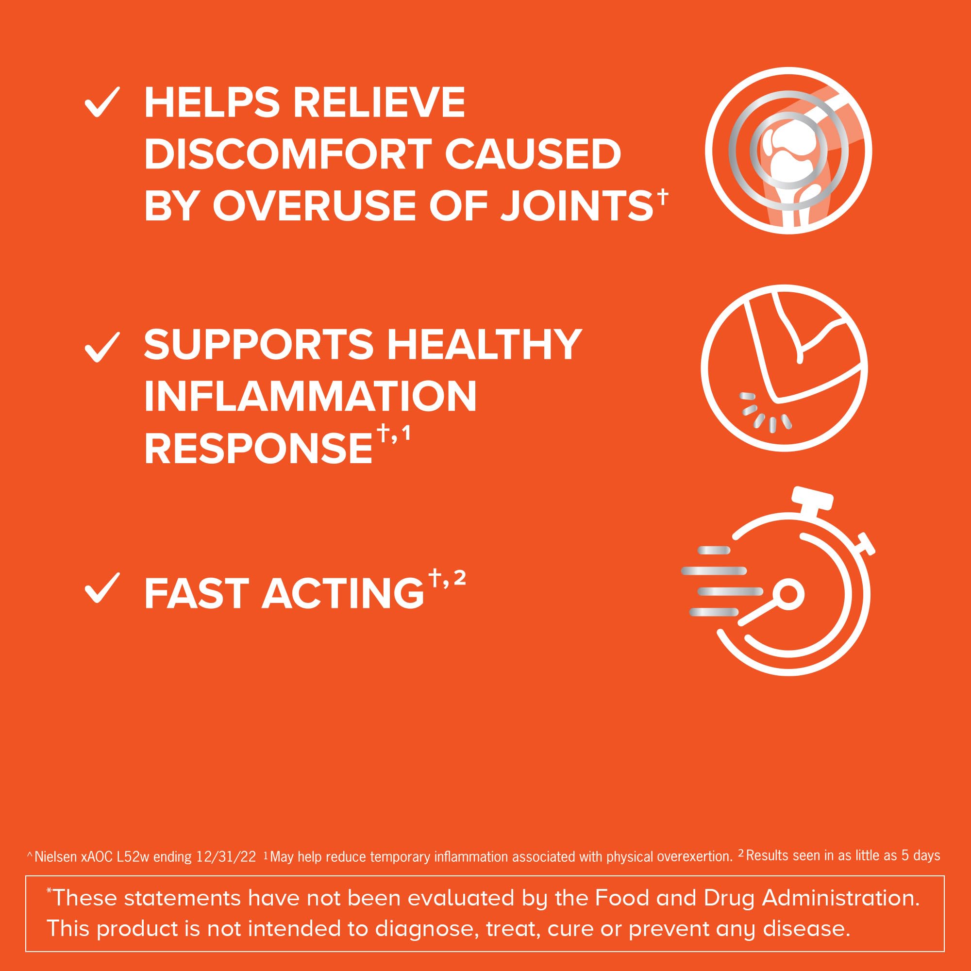 Qunol 5-in-1 Joint Support Supplement, Fast Acting, One Pill Dose, Support Healthy Inflammation Response & Discomfort Caused by Overuse of Joints, Alternative to Glucosamine Chondroitin MSM, 45 Count Qunol Au supplements