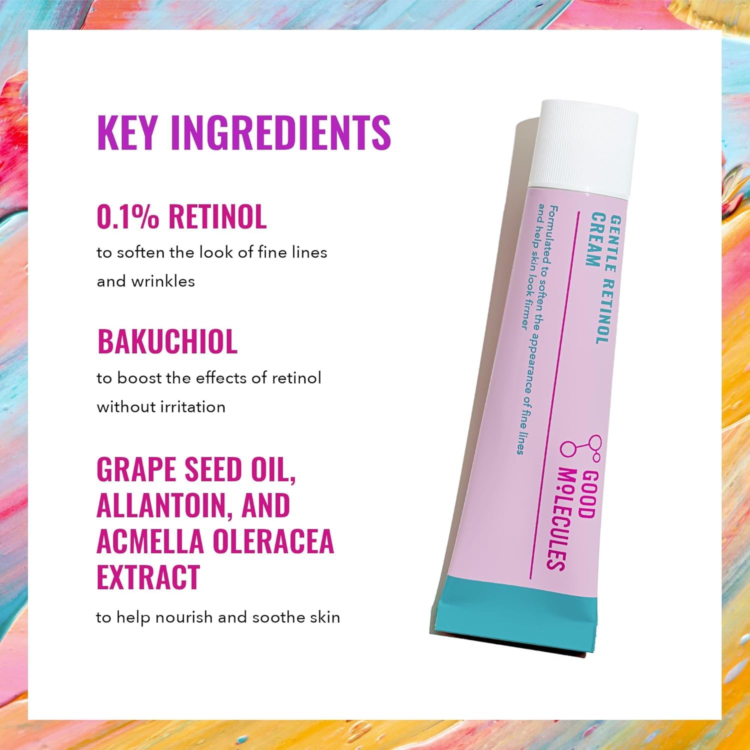 Good Molecules Gentle Retinol Cream - Retinol Night Cream to Minimize Appearance of Fine Lines & Wrinkles