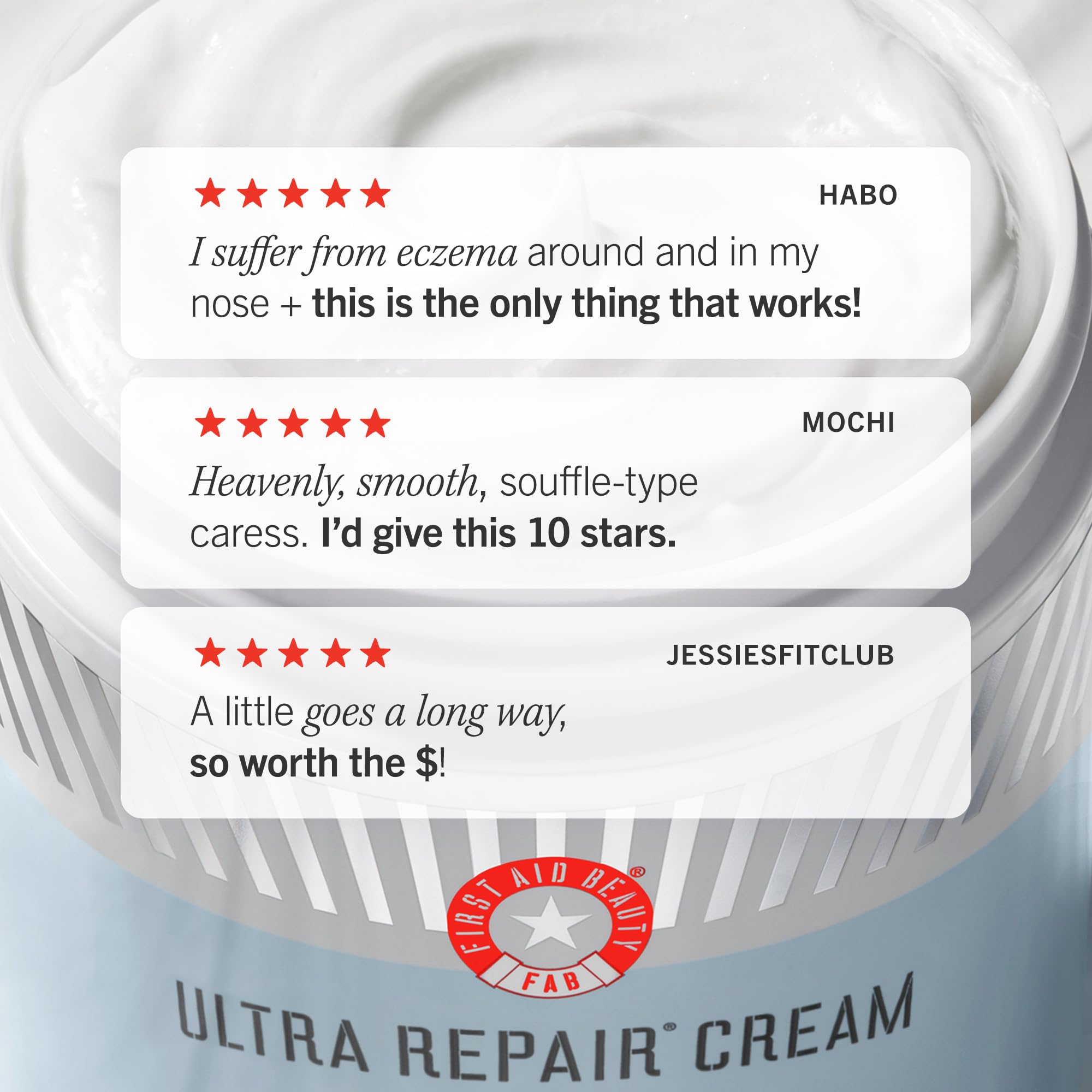 First Aid Beauty - Ultra Repair Cream, Intense Hydration Whipped Colloidal Oatmeal, Clinically Proven to Strengthen Skin Barrier in 7 Days