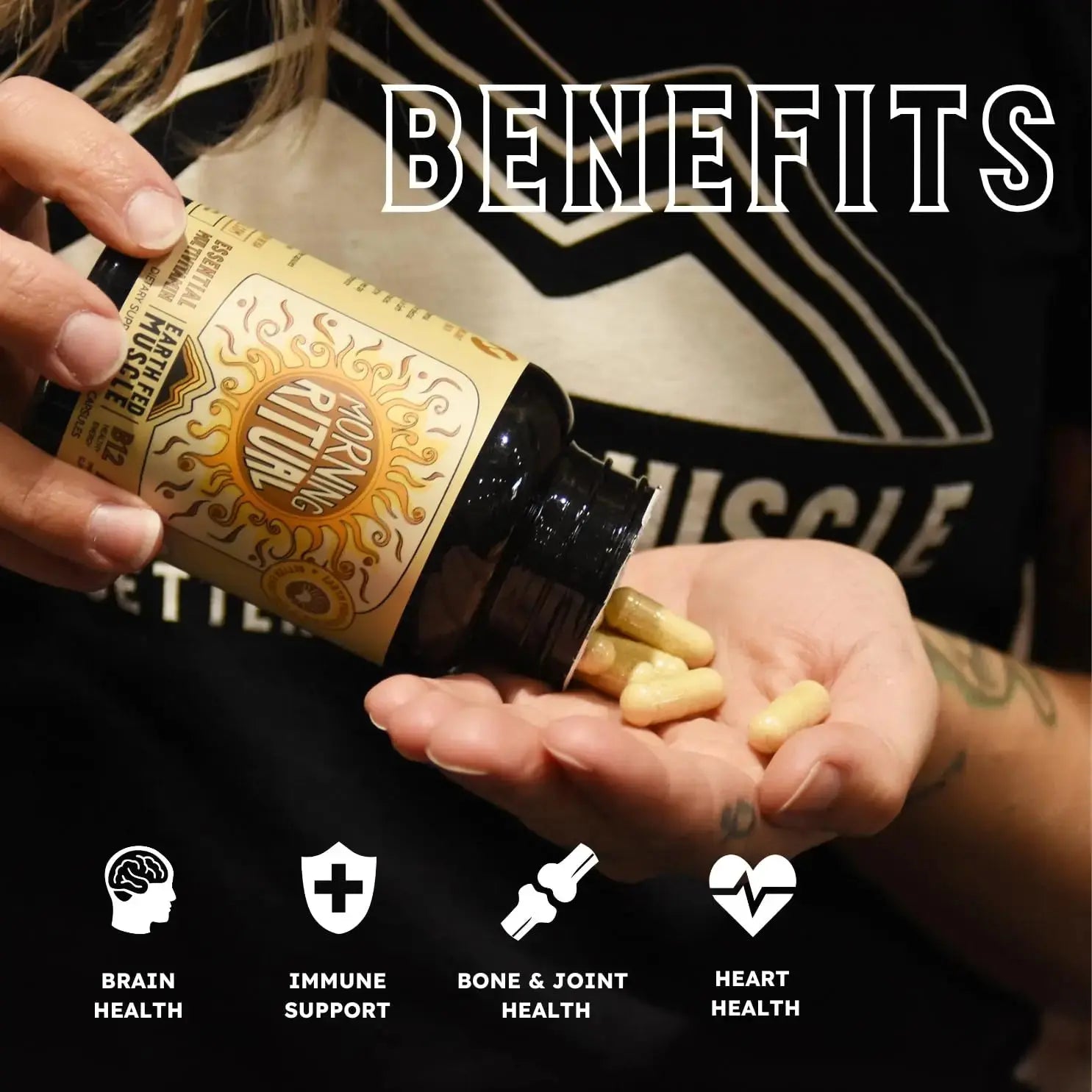 Earth Fed Muscle Morning Ritual Multivitamin for Women Supports General Health & Wellness - Multivitamin with Iron for Immune & Heart Support Earth Fed Muscle Au supplements