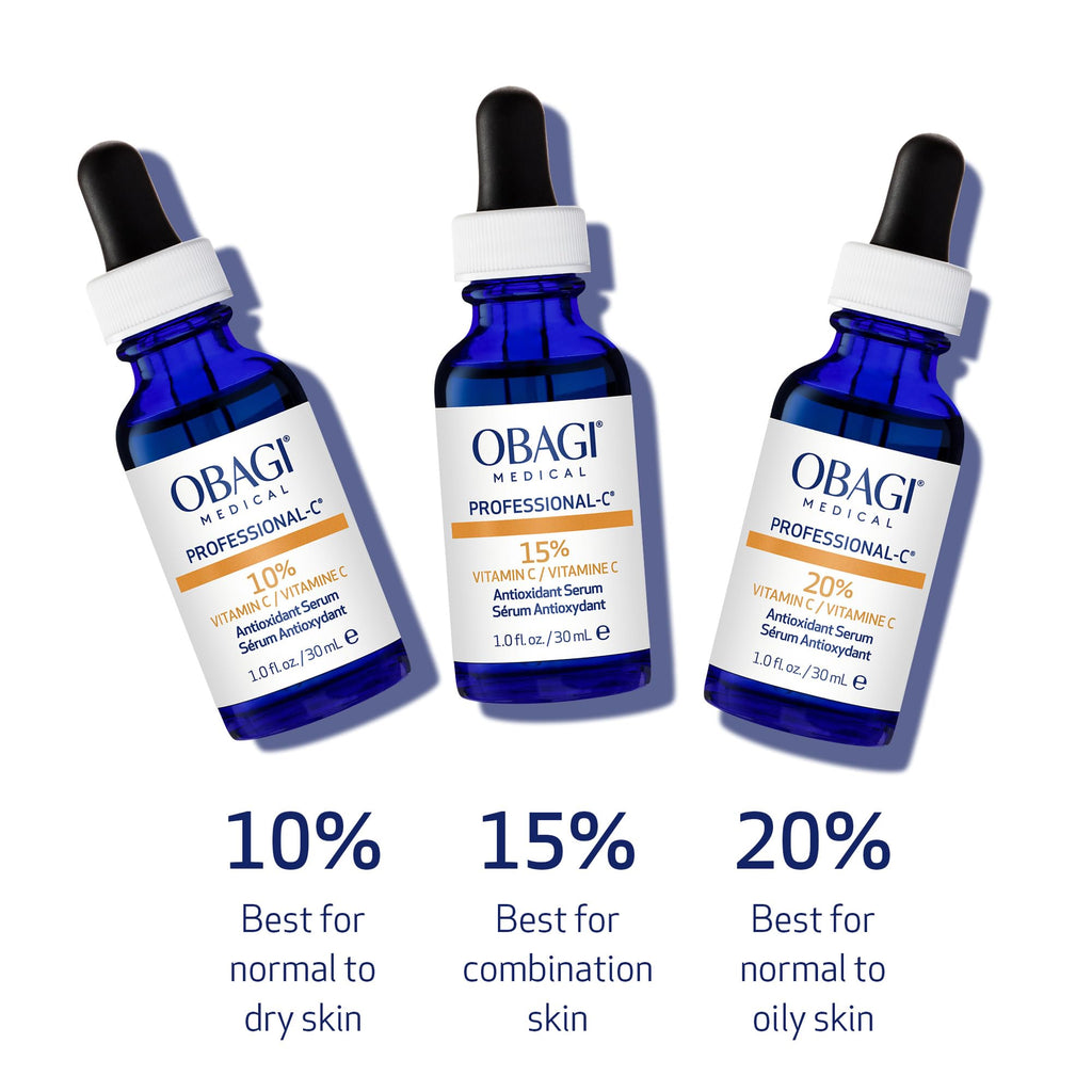 Obagi Professional-C 20% Vitamin C Serum & Hydrate Facial Moisturizer Bundle – Brightens Skin Tone