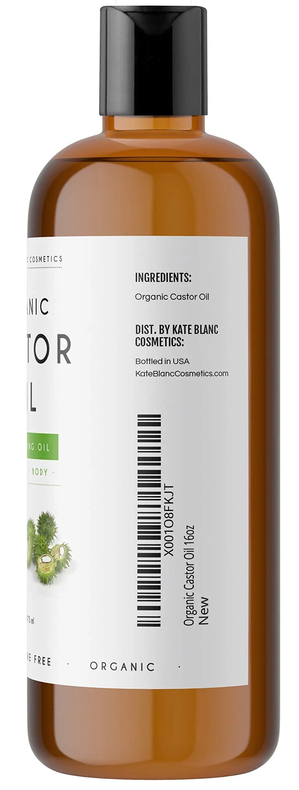 Kate Blanc Cosmetics Castor Oil 16oz - USDA Certified Organic. Cold-Pressed, 100% Pure Kate Blanc Cosmetics Au supplements