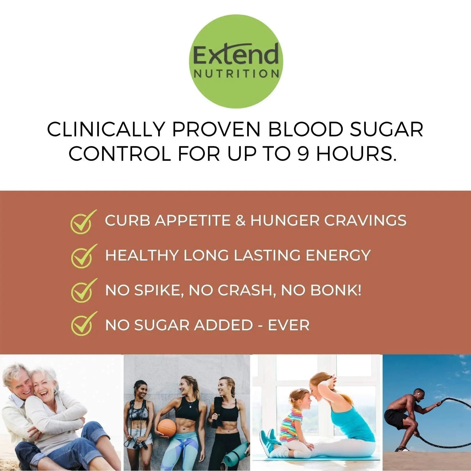 Extend Nutrition Diabetic Snacks for Sugar Control, Low Carb, Low Sugar, Low Calorie Snacks Extend Bar Au supplements