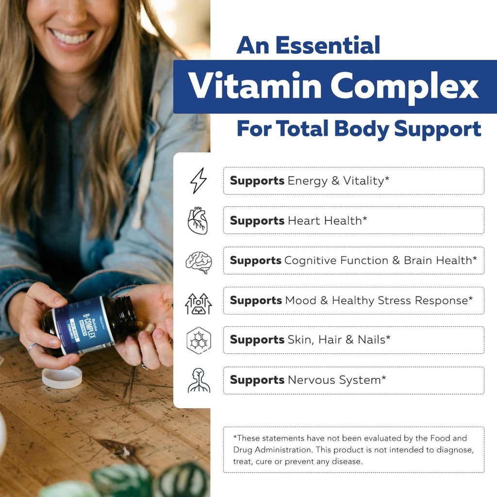 BioActive Vitamin B Complex - Blood Stream Ready, Methylated B Complex - Featuring Methylfolate, 3 BioActive Forms of B12, BenfoPure® B1 & Pantesin