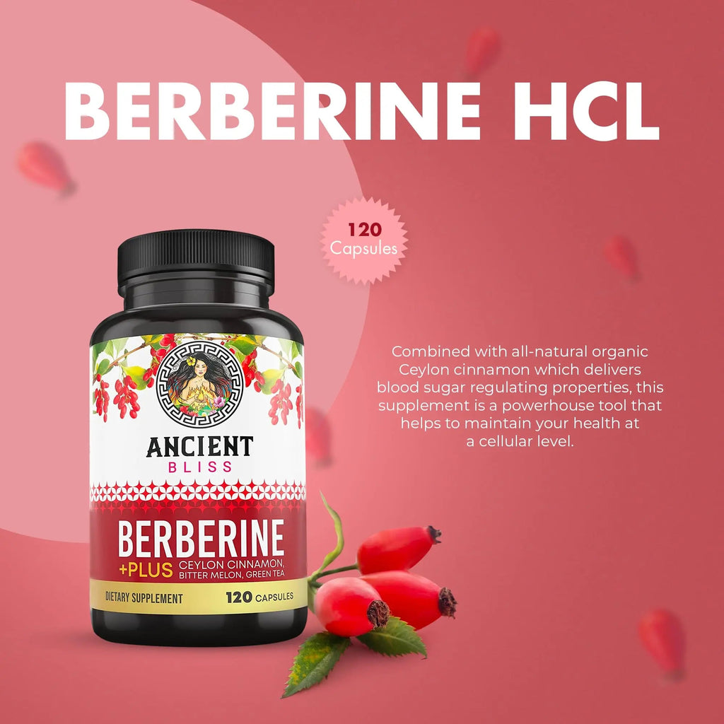 Ancient Bliss Berberine HCL 1200mg with Ceylon Cinnamon, Bitter Melon, and Green Tea Ancient Bliss Au supplements