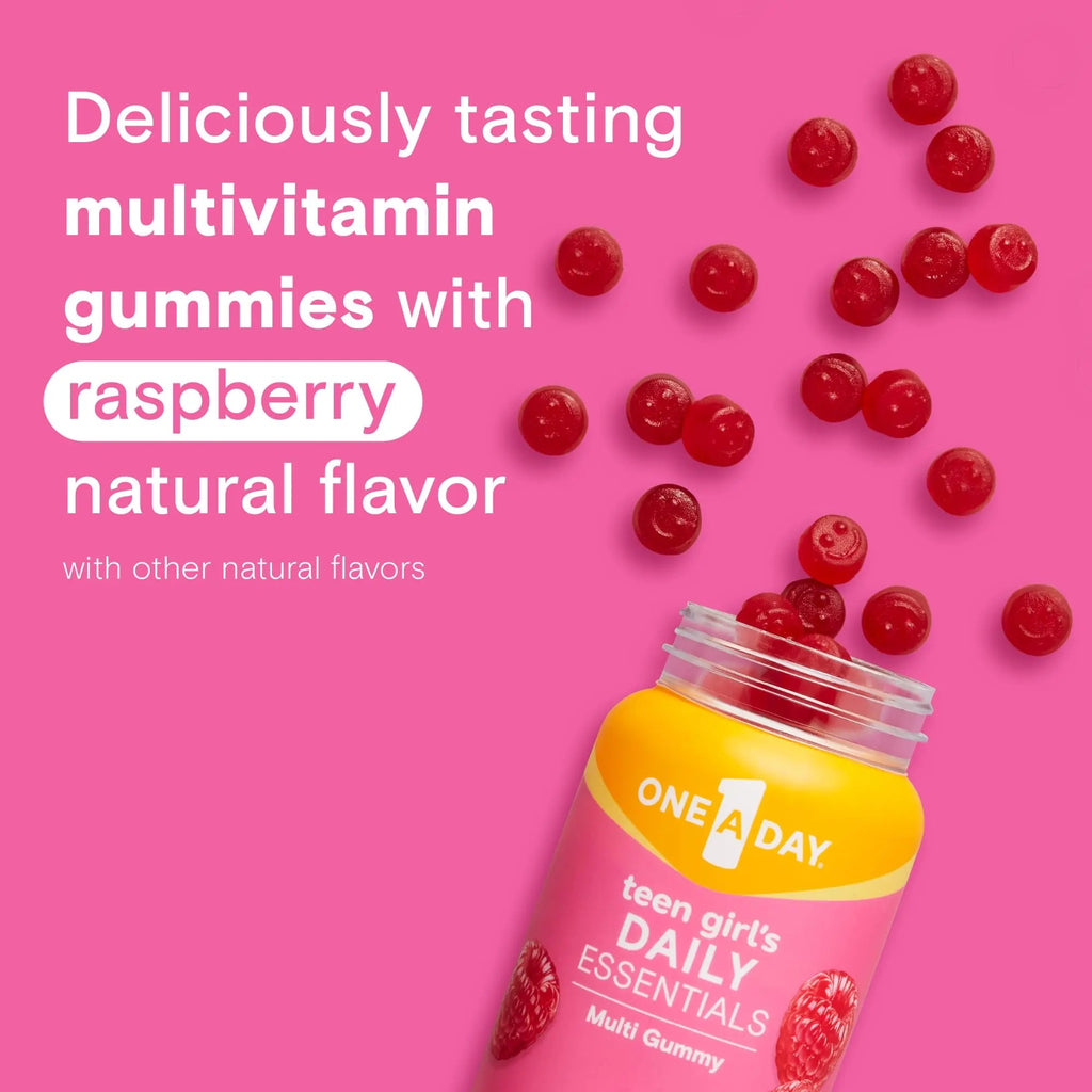 One A Day Teen Girl’s Daily Essentials Multivitamin Gummies, Teen Girl Multivitamins with Biotin, Vitamin B12 and B6, Vitamin C ONE A DAY Au supplements