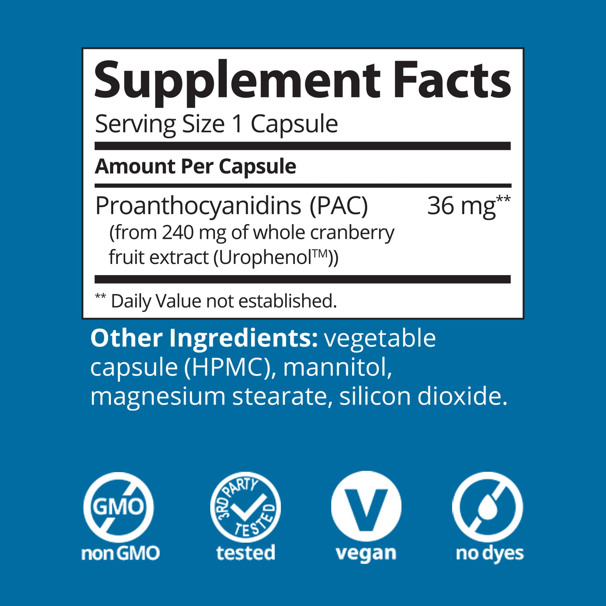 Solv Wellness Urinary Health 36 mg Cranberry PAC – Whole Cranberry Fruit Extract, Daily Urinary Tract Health Support, 30 Capsules Solv Wellness Au supplements