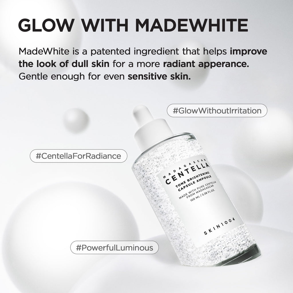 SKIN1004 Tone Balancing Capsule Ampoule, Niacinamide & Centella Serum for Face, Korean Hydrating Facial Serum for Unevne Skin Tone