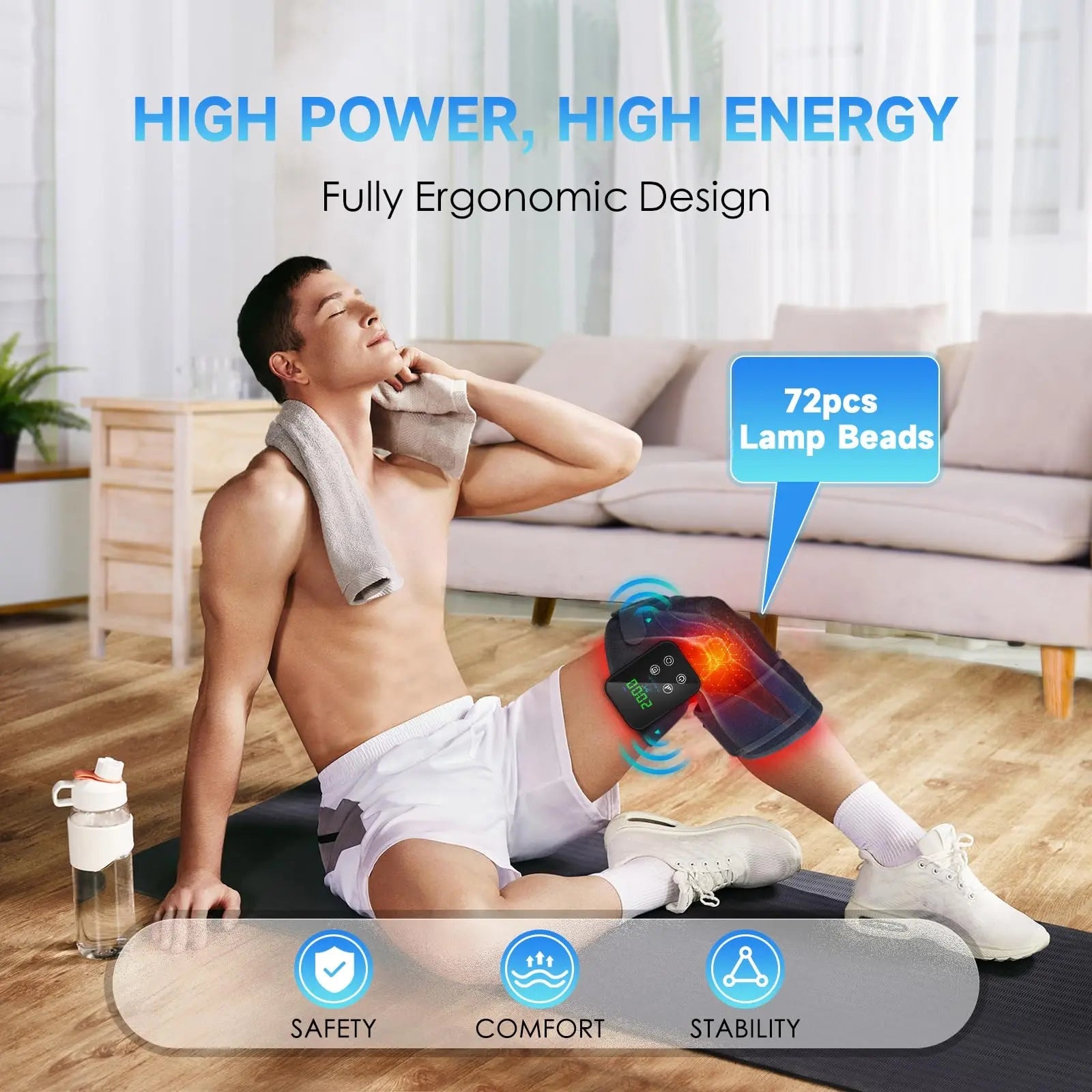 Red Light Therapy Knee Brace: Pain Relief Infrared Heating Pad 72 LED Heat Lamp Pain Relief Astarexin Au supplements