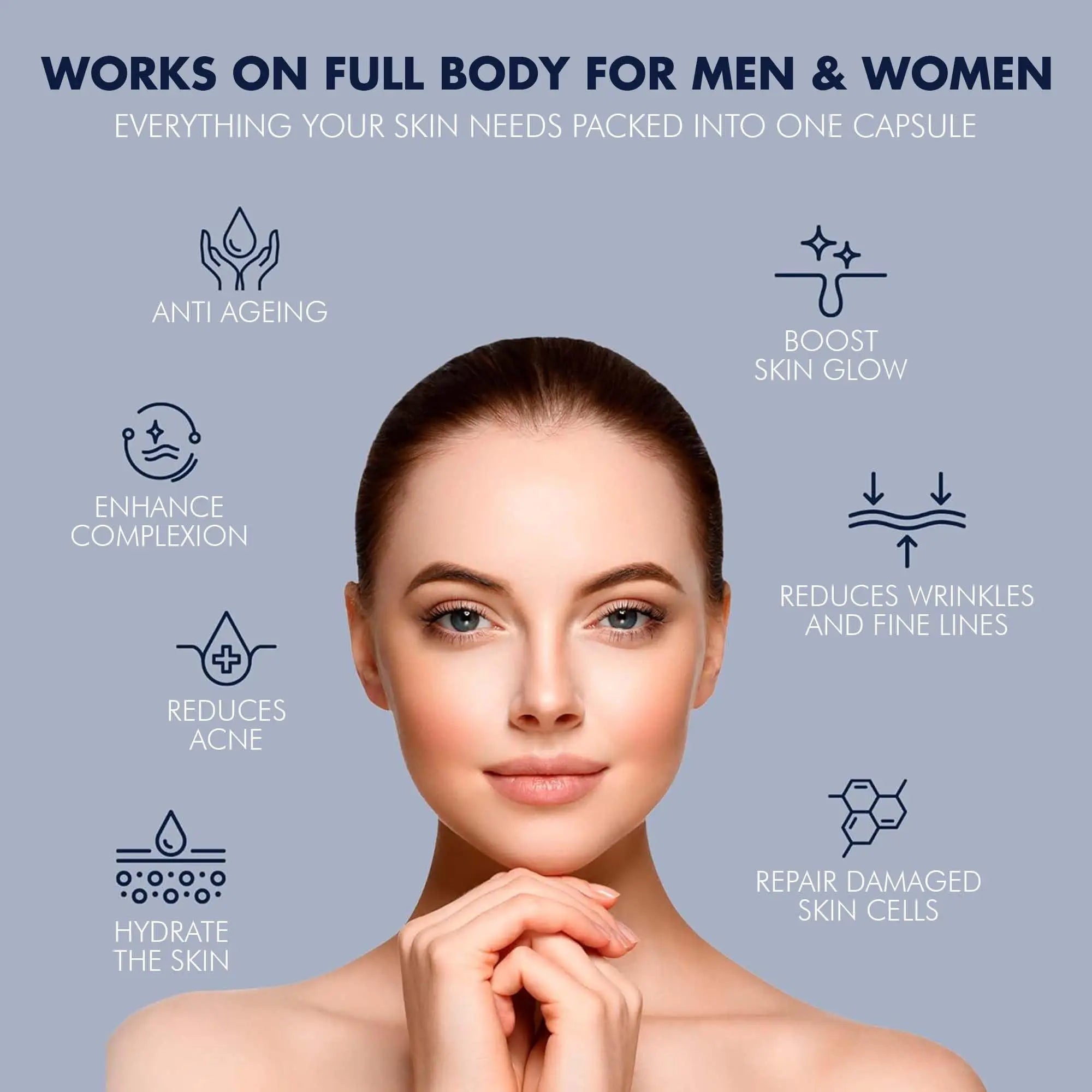 YES2 REVIVE Marine Collagen Capsules - Enhanced with Hyaluronic Acid Vitamin C & E Skin Rejuvenate YES2 REVIVE Au supplements