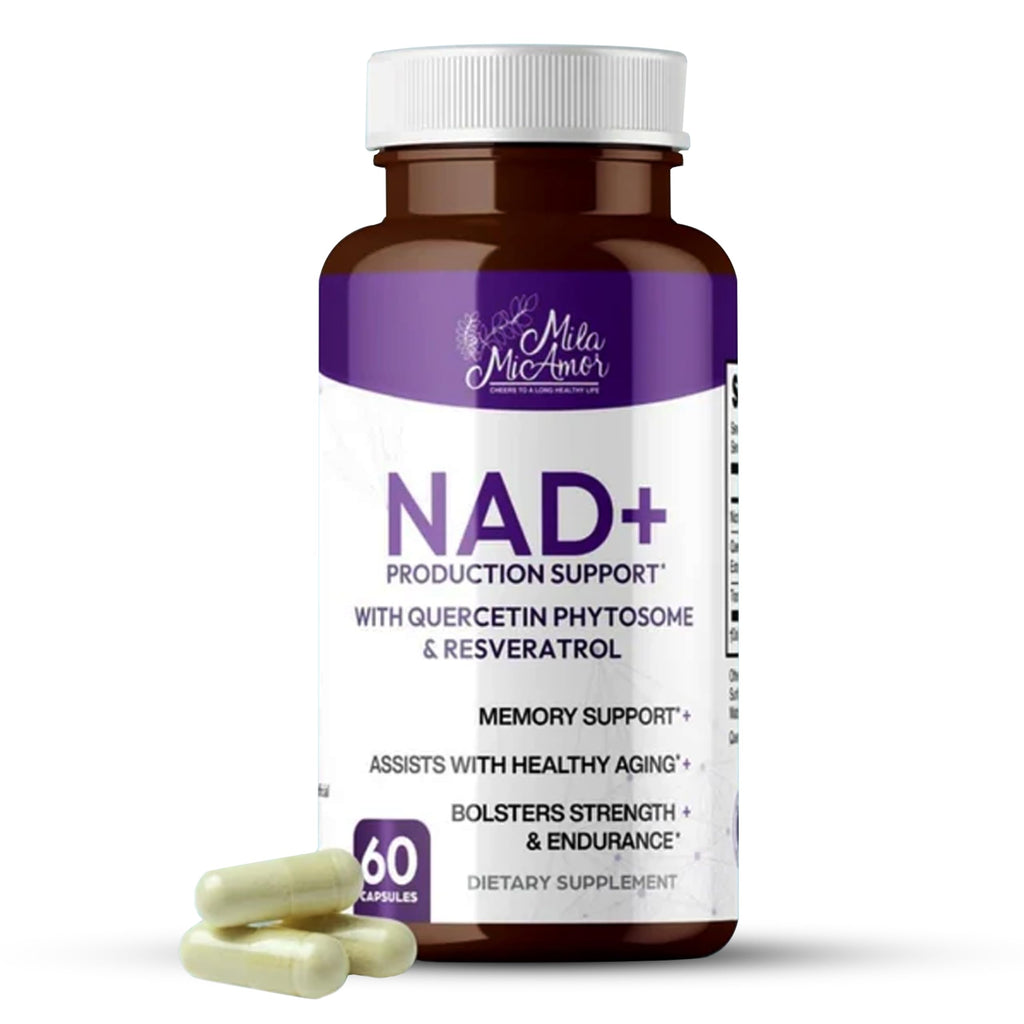 Mila Miamor NAD+ for Cellular Energy & Anti-Aging Supplement| Boost Focus, Vitality & Mitochondrial Function | Supports DNA Repair, Brain Health & Endurance | Non-GMO, Gluten-Free | 60 Capsules Mila Miamor Au supplements