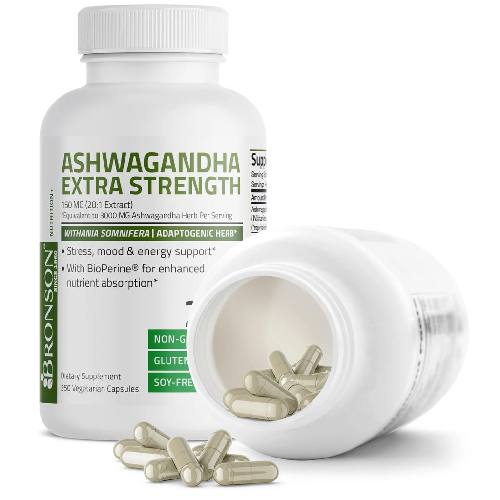 Bronson Ashwagandha Extra Strength 3000 mg Stress & Mood Support with BioPerine Bronson Au supplements