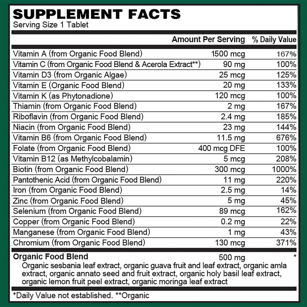 PlantFusion Organic Multivitamin for Women - One Daily Whole Food Blend Women's Multivitamin - Vegan PlantFusion Au supplements