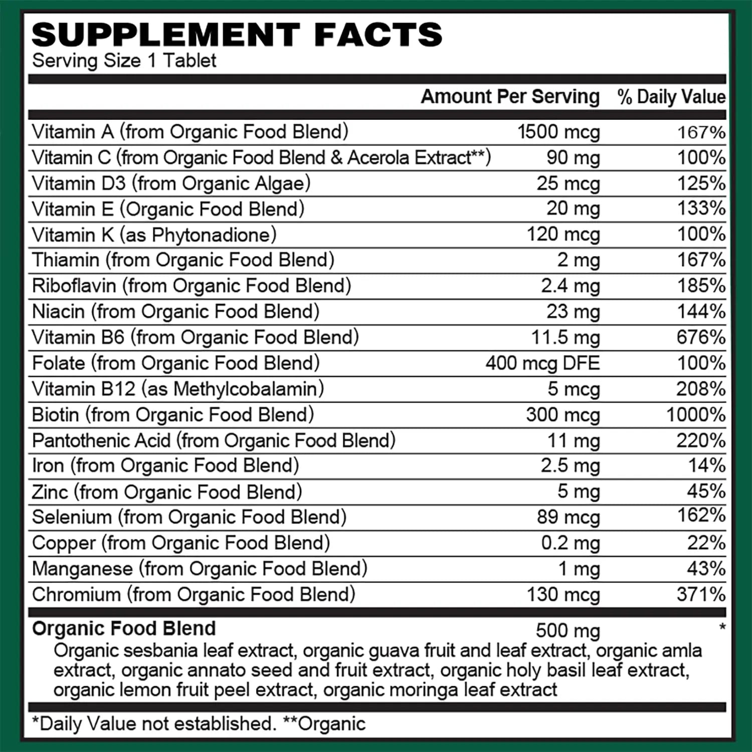 PlantFusion Organic Multivitamin for Women - One Daily Whole Food Blend Women's Multivitamin - Vegan PlantFusion Au supplements
