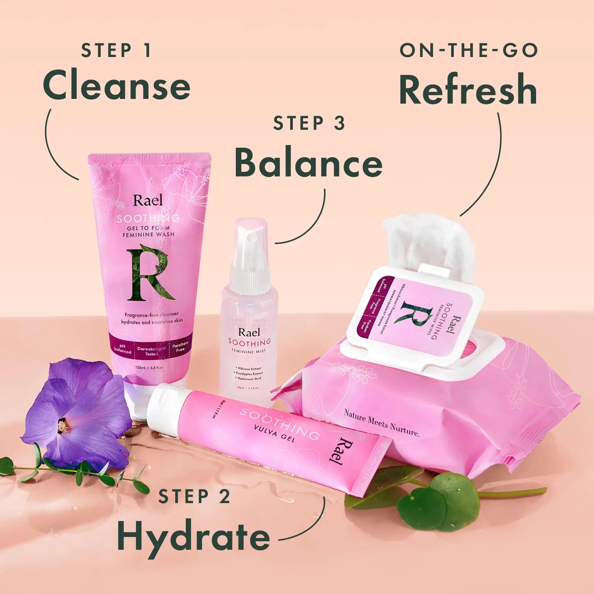 Rael Feminine Wipes, Soothing Wipes for Women - pH Balance, Clean Ingredients, All Skin Types Rael Au supplements