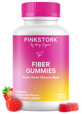 Pink Stork Prenatal Fiber Gummies for Women - 3g Prebiotic Inulin from Chicory Root - Natural Pregnancy & Postpartum Stool Softeners