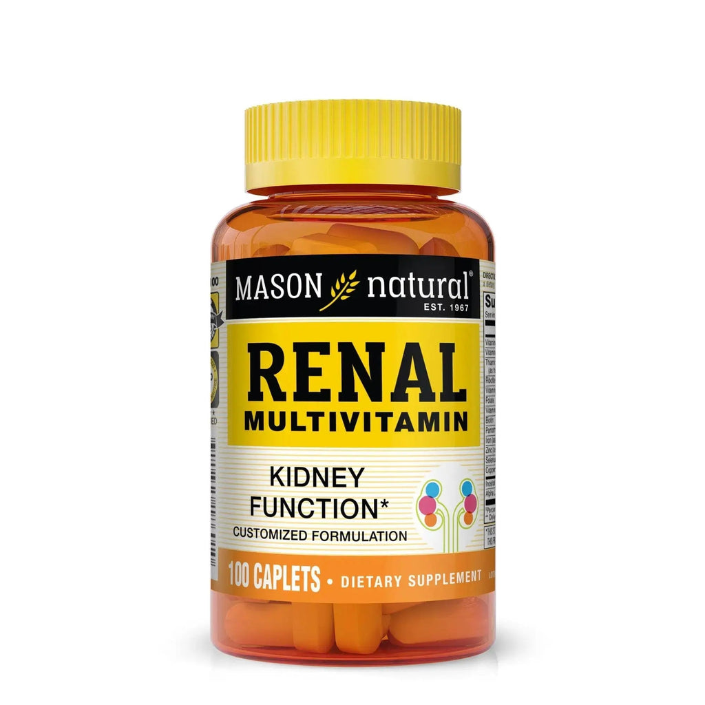 MASON NATURAL Renal Multivitamin, with ALA, Biotin, & B Vitamins for Daily Support,100 Caplets MASON NATURAL Au supplements