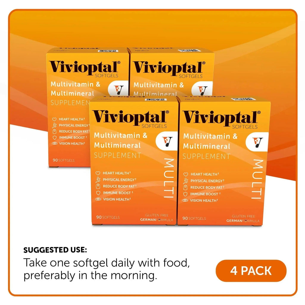 Vivioptal Multi, 90 Softgels (1 Year Supply), Multivitamin & Multimineral, Gluten Free, German Formula Vivioptal Vitamins Au supplements