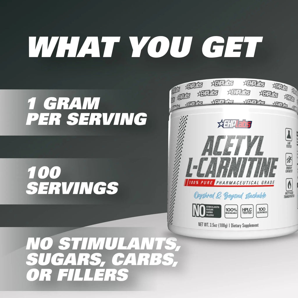 EHP Labs Acetyl L Carnitine Powder, Supports Natural Energy Production, Supports Metabolism EHP Labs Au supplements