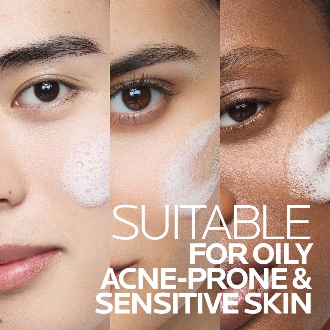 La Roche-Posay Effaclar Purifying Foaming Gel Cleanser for Oily Skin, With Zinc Pidolate To Remove Excess Oil & Shine