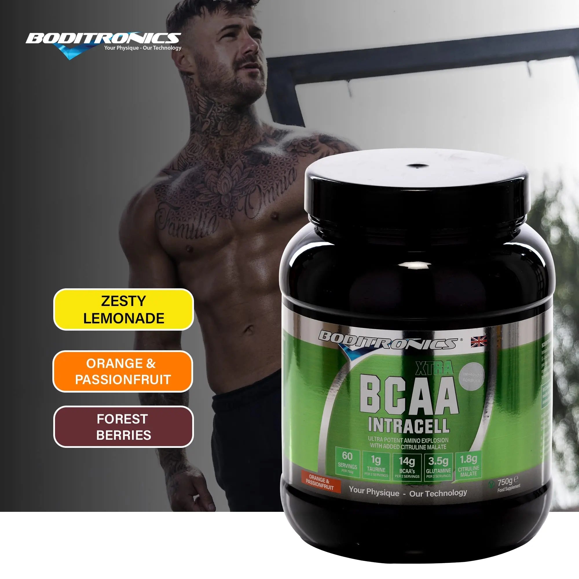 Boditronics BCAA Intracell Xtra Intra Workout Protein Powder, Branched Chain Amino Acid Supplement Boditronics Au supplements