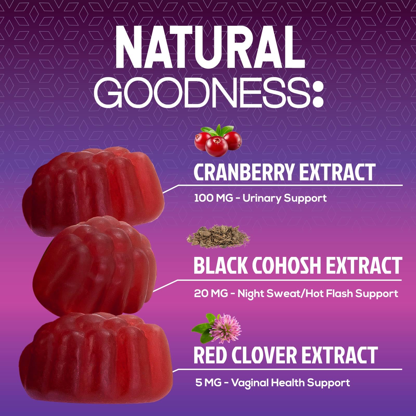 Menopause Supplement Gummies - 3 Billion CFU Women's Probiotics - Advanced Menopause Relief Formula for Women with Black Cohosh & Red Clover - Mild Hot Flashes & Night Sweats Support - 60 Gummies Nature's Nutrition Au supplements