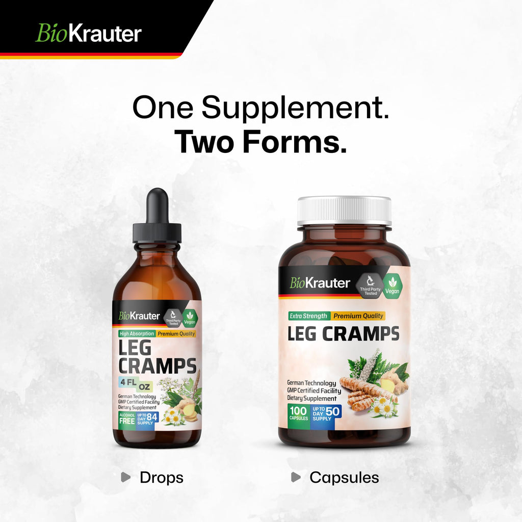 BIO KRAUTER® Magnesium Glycinate for Leg Сramps & Relax - 5-in-1 Formula Magnesium Glycinate 400mg with Turmeric, Black Cohosh, Ginger, Chamomile 1200 mg 100 Caps - No Fillers, Non-GMO, 50-Day Supply BIO KRAUTER Au supplements