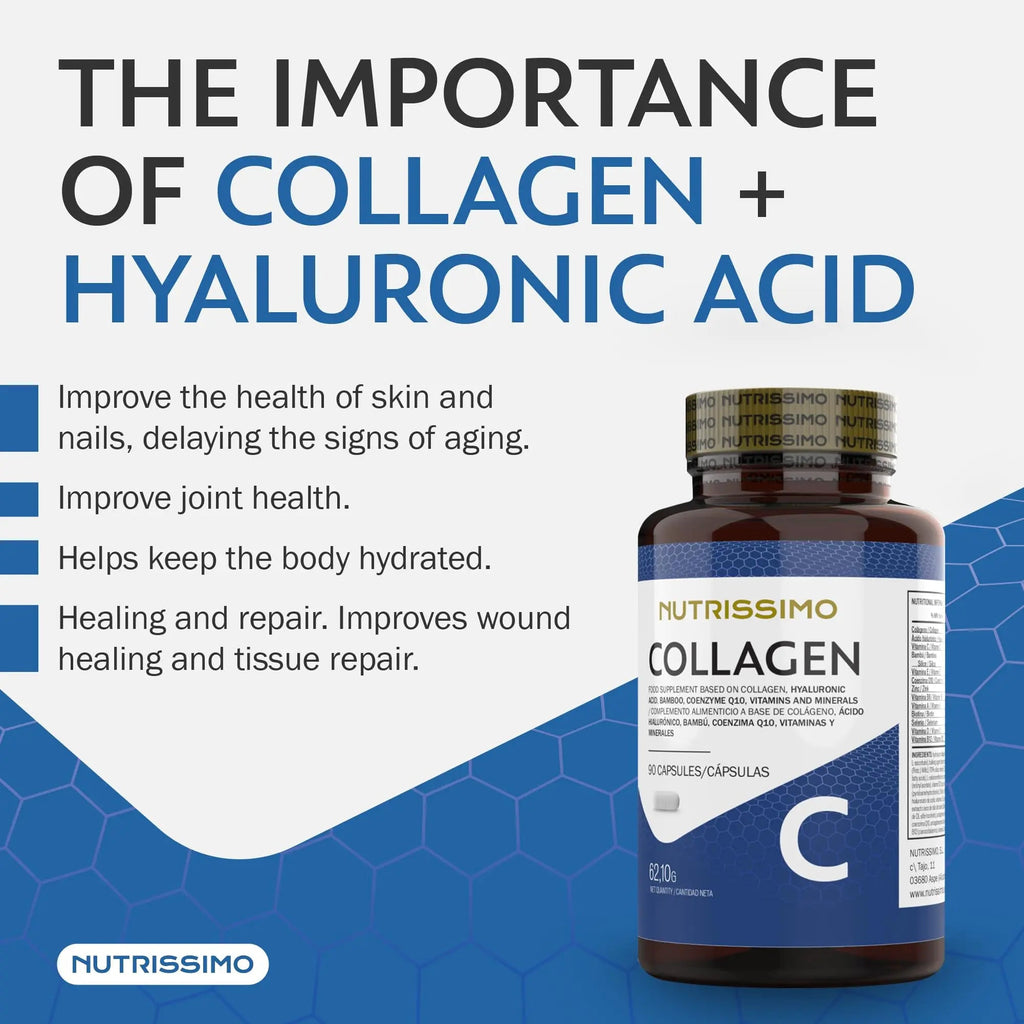 NUTRISSIMO Collagen + Hyaluronic Acid + Biotin + CoQ10 + Vitamins A, C (non-acidic), D and B12 + Zinc NUTRISSIMO Au supplements