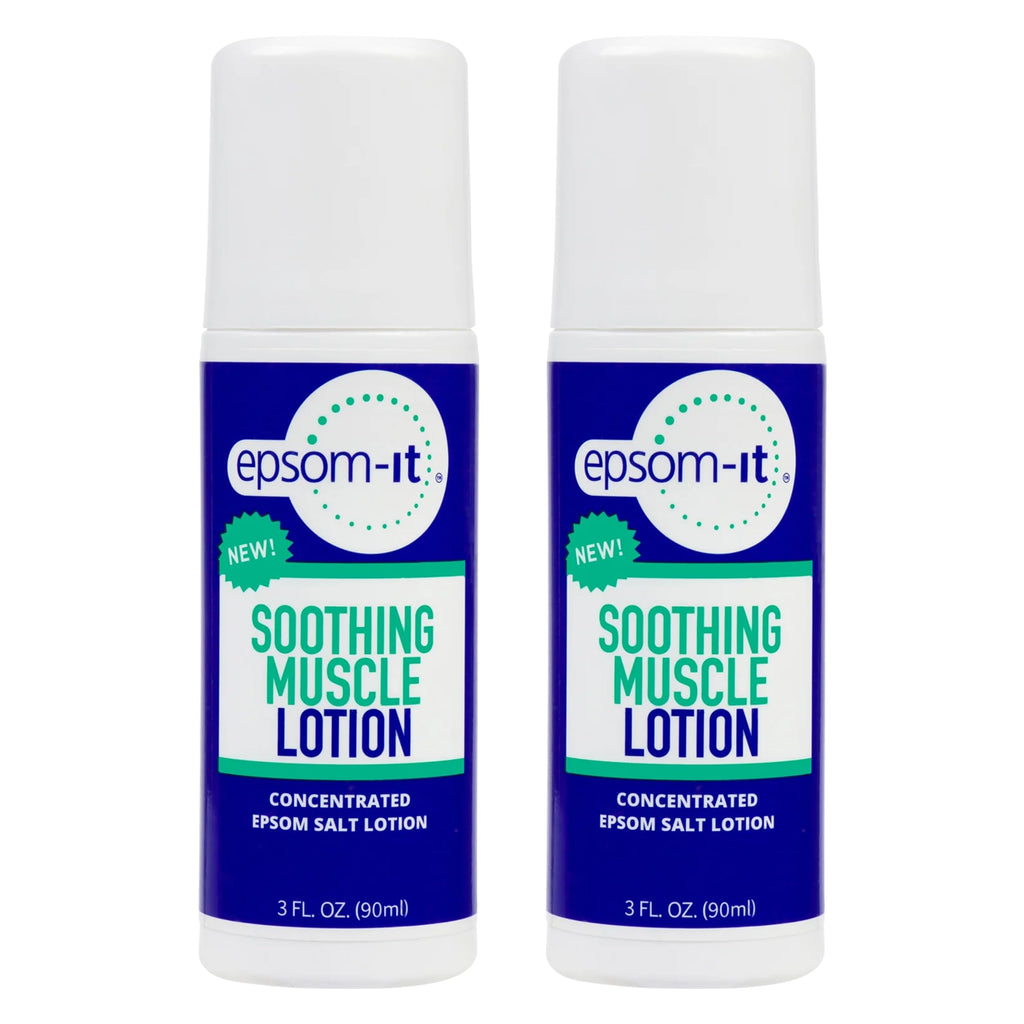 EPSOM-IT Soothing Muscle Lotion - Roll On Epsom Salt Lotion with Arnica for Muscle Stiffness, Leg, Knees and Feet Discomfort, Topical Magnesium Cream, 3oz, 2-Pack EPSOM-IT Au supplements