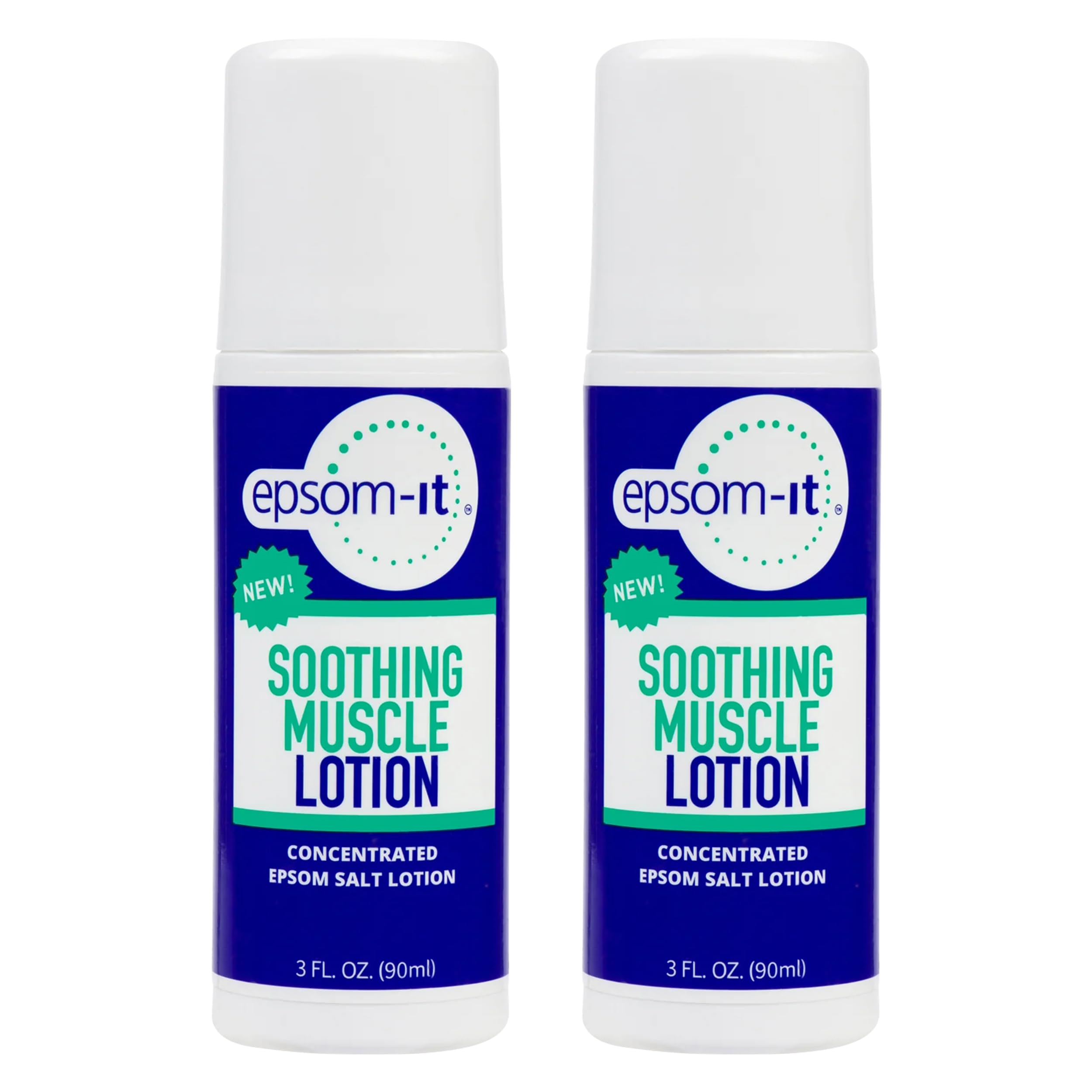 EPSOM-IT Soothing Muscle Lotion - Roll On Epsom Salt Lotion with Arnica for Muscle Stiffness, Leg, Knees and Feet Discomfort, Topical Magnesium Cream, 3oz, 2-Pack EPSOM-IT Au supplements