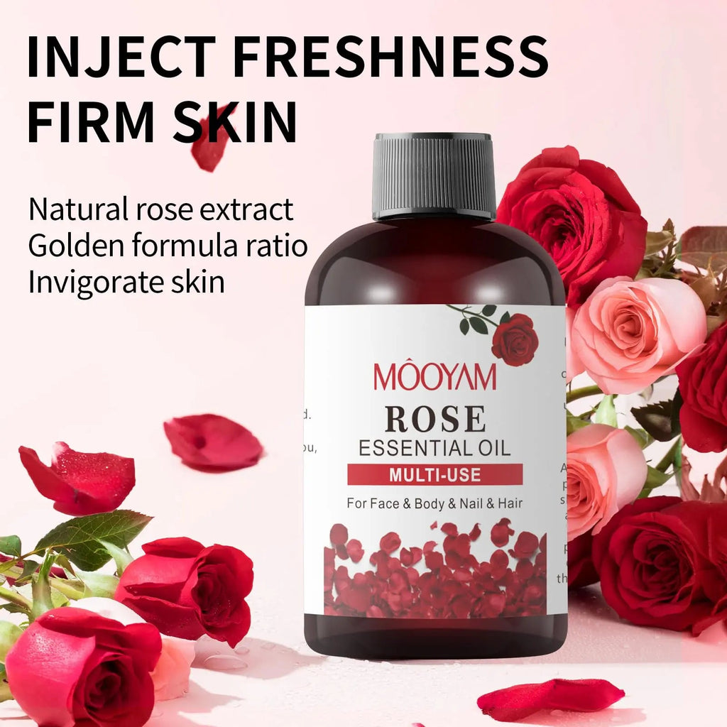 Rose Essential Oil Pure Rose Oil for Face 4OZ/118ML Organic Essential Oils for Diffuser Home Bedroom YAFUSIPE Au supplements
