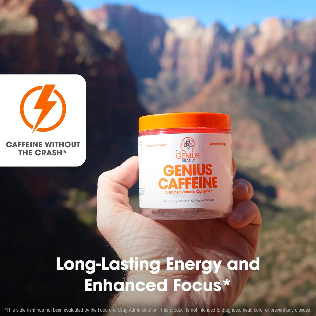 Genius Caffeine Pills 100mg, Extended-Release Microencapsulated Caffeine Pills The Genius Brand Au supplements
