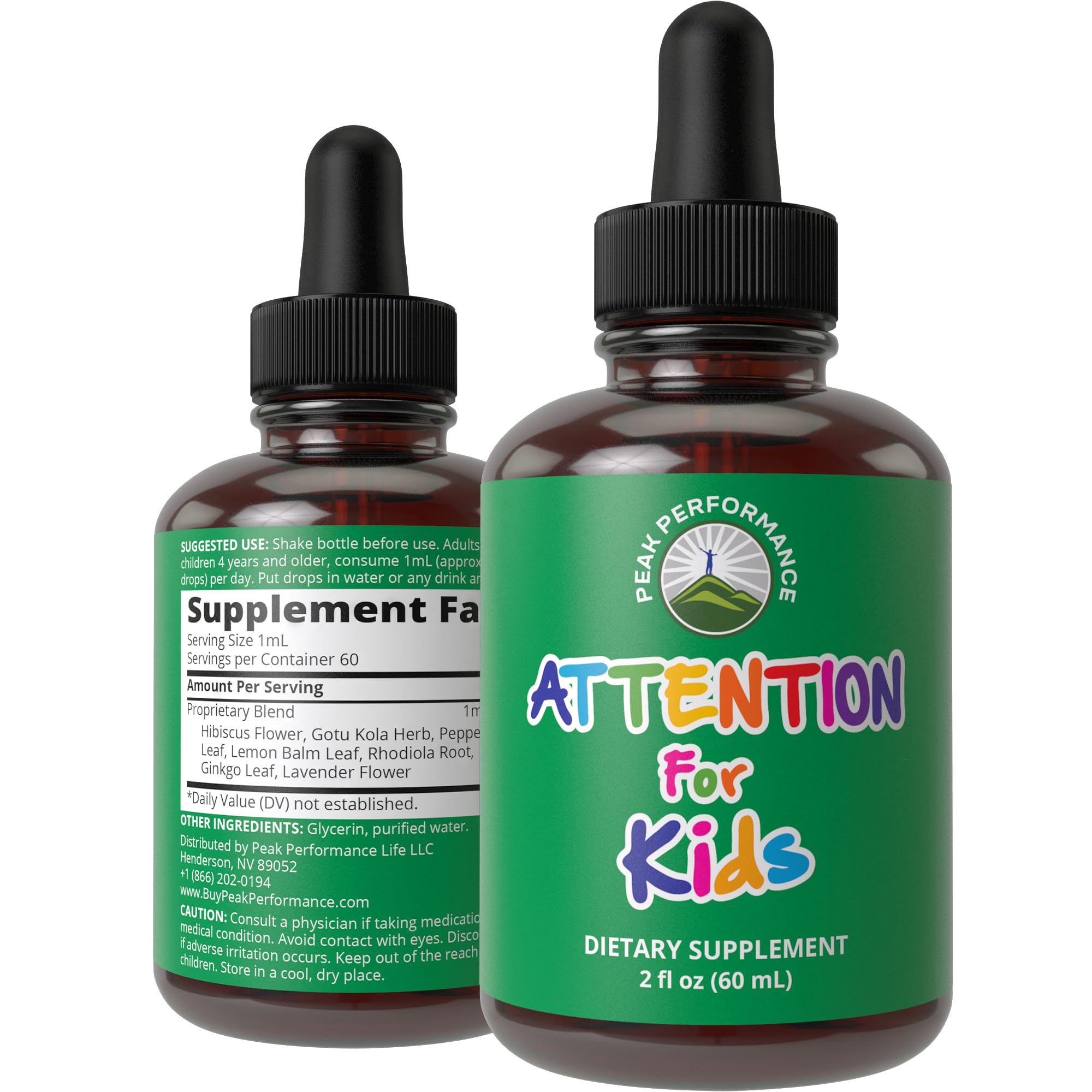 Kids Focus Drops. Attention Deficit Liquid Supplement for Concentration, Attention, Brain, Memory. No Bitter Taste. Natural Non-Habit Forming Sugar Free 7-in-1 Vegan Nootropic for Children, Teenagers Peak Performance Au supplements