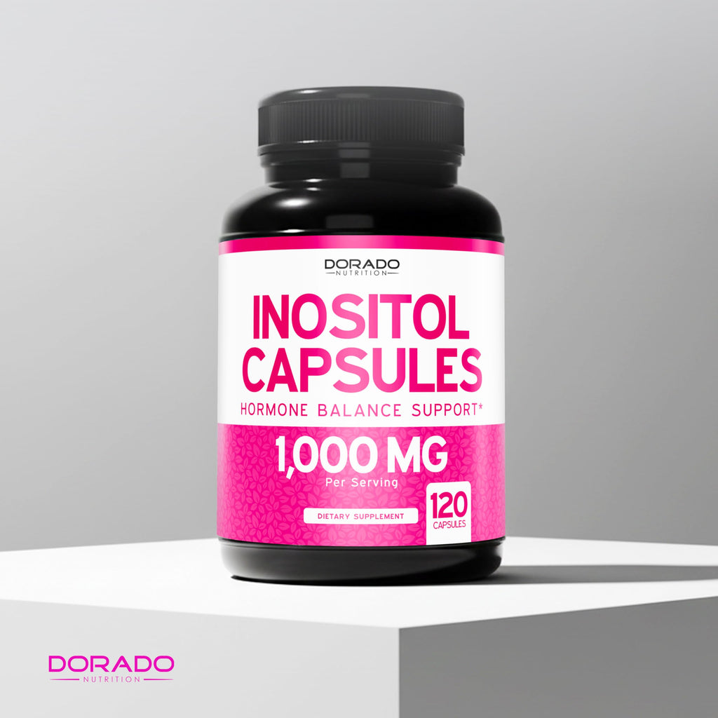 Inositol Capsules (Myo Inositol) (1000mg Per Serving 120 Capsules) Myo Inositol Supplement for Women Hormone Balance Support - Vegan Safe - Third Party Tested - Gluten Free & Made in USA (120 Count) DORADO NUTRITION Au supplements