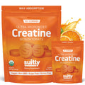 USDA Organic Ultra-Micronized Creatine Gummies for Men & Women; Orange Max Absorption 5g Creatine Gummies Sugar Free for Muscle Gain, Energy & Recovery; Muscle Builder for Women with Pouch - 120 Count Suitly Au supplements