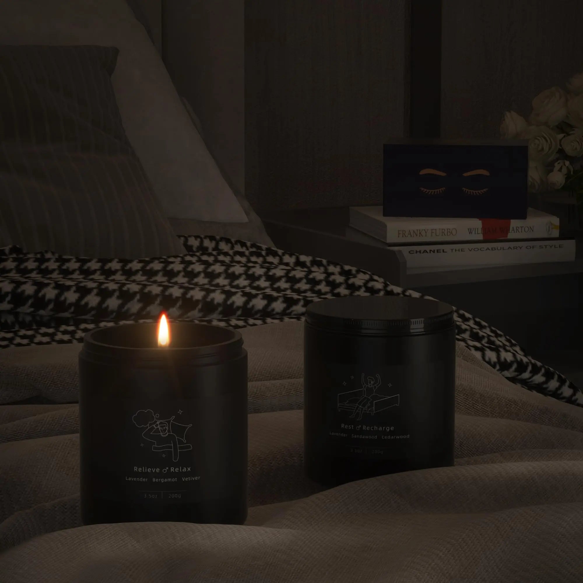 TRINIDa Large Sleep Scented Candles, Black Jar Natural Soy Candles for Home Scented, Candle Gift TRINIDa Au supplements