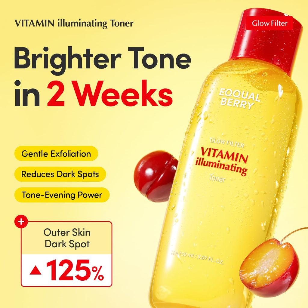 EQQUALBERRY Vitamin Illuminating Toner - Brightening Vitamin C & Niacinamide 3%