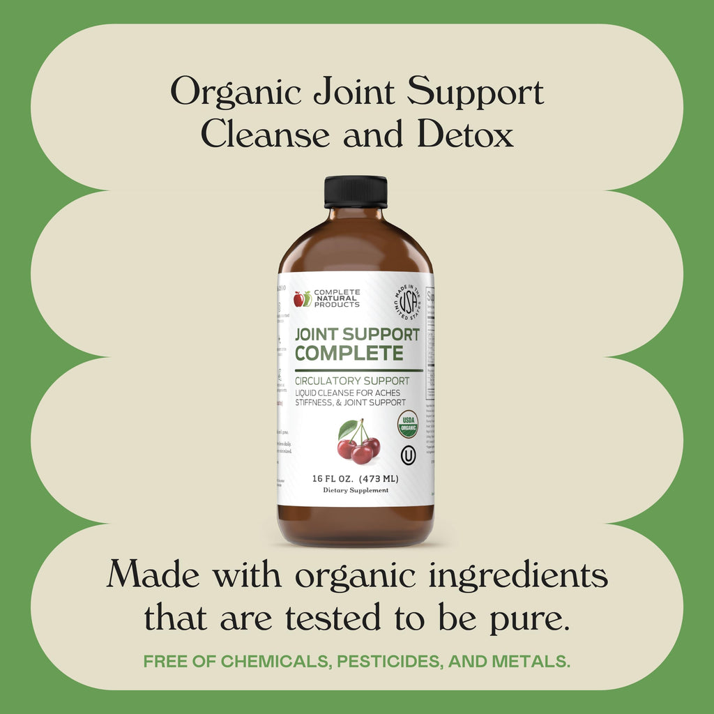 Complete Natural Products Joint Support Complete – 16 Fl Oz Organic Liquid Joint Supplement with Glucosamine Chondroitin MSM – Natural Uric Acid Cleanse & Herbal Joint Health Support for Mobility Complete Natural Products Au supplements