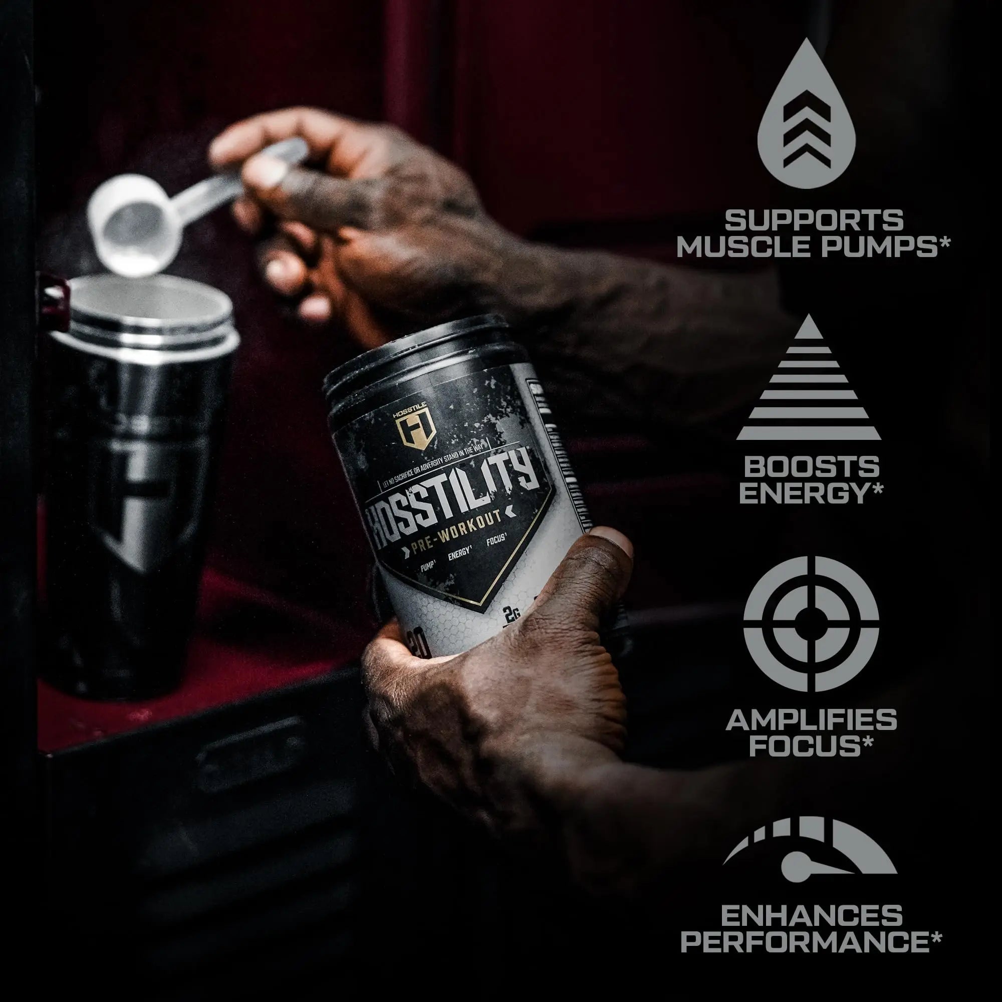 HOSSTILE Hosstility Pre Workout, All-in-One Pre Workout Powder for Men and Women HOSSTILE Au supplements