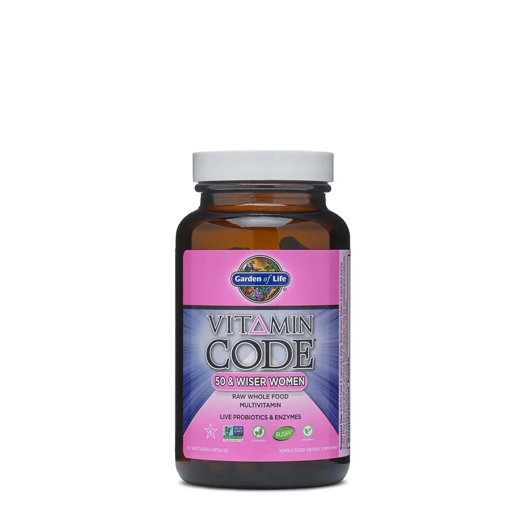 Vitamin Code 50 & Wiser Women Formula 120 VegiCapsules Garden of Life Au supplements