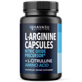 L-Arginine Capsules with L-Citrulline - Nitric Oxide Supplement - L Arginine and L Citrulline Blend - 60 Count - Vegan, Non-GMO Capsules for Performance